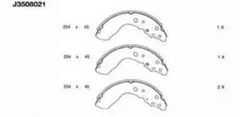 Комлект тормозных накладок NIPPARTS J3508021