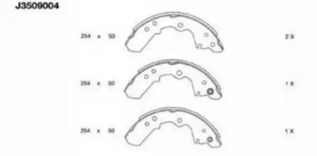 Комлект тормозных накладок NIPPARTS J3509004