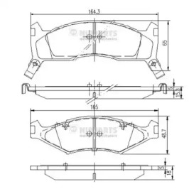 Комплект тормозных колодок NIPPARTS J3600302