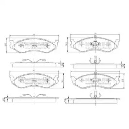 Комплект тормозных колодок NIPPARTS J3600307