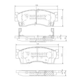 Комплект тормозных колодок, дисковый тормоз NIPPARTS J3600308