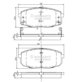 Комплект тормозных колодок NIPPARTS J3600319