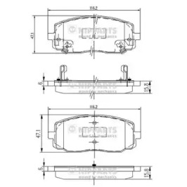 Комплект тормозных колодок NIPPARTS J3600323