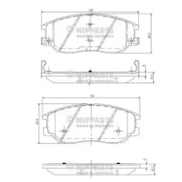 Комплект тормозных колодок NIPPARTS J3600327