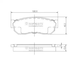 Комплект тормозных колодок NIPPARTS J3601001