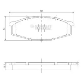 Комплект тормозных колодок NIPPARTS J3601034