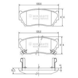 Комплект тормозных колодок NIPPARTS J3601048