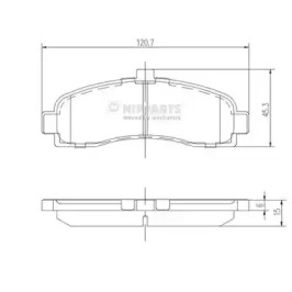 Комплект тормозных колодок NIPPARTS J3601053