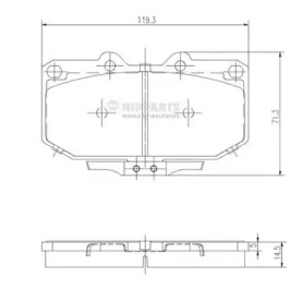 Комплект тормозных колодок NIPPARTS J3601058