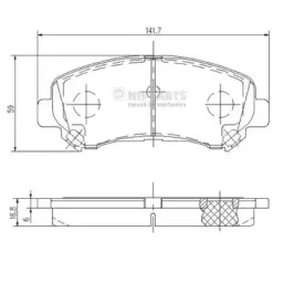 Комплект тормозных колодок NIPPARTS J3601096