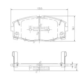 Комплект тормозных колодок NIPPARTS J3602045