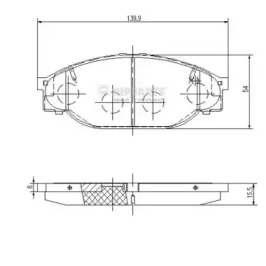 Комплект тормозных колодок NIPPARTS J3602053