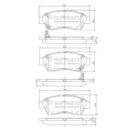 Комплект тормозных колодок NIPPARTS J3602064