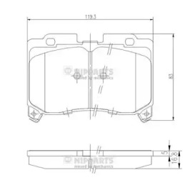 Комплект тормозных колодок NIPPARTS J3602069