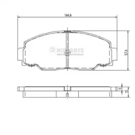 Комплект тормозных колодок NIPPARTS J3602079