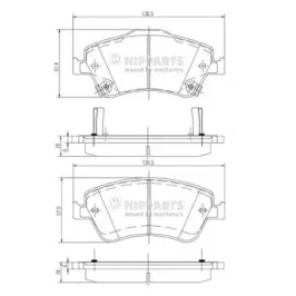 Комплект тормозных колодок NIPPARTS J3602124