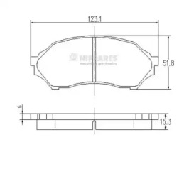 Комплект тормозных колодок NIPPARTS J3603047