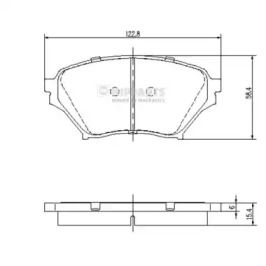 Комплект тормозных колодок NIPPARTS J3603052