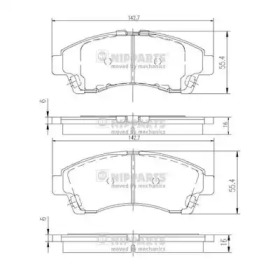 Комплект тормозных колодок NIPPARTS J3603054