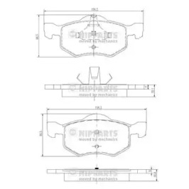 Комплект тормозных колодок NIPPARTS J3603057