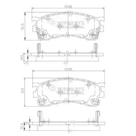 Комплект тормозных колодок NIPPARTS J3603061