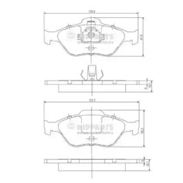 Комплект тормозных колодок NIPPARTS J3603065