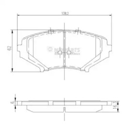 Комплект тормозных колодок NIPPARTS J3603066