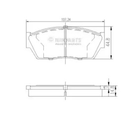 Комплект тормозных колодок NIPPARTS J3604013