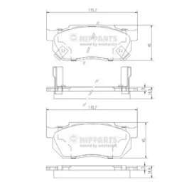 Комплект тормозных колодок NIPPARTS J3604019