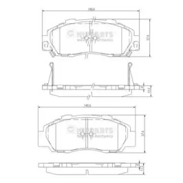 Комплект тормозных колодок NIPPARTS J3604032