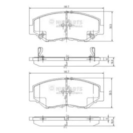 Комплект тормозных колодок NIPPARTS J3604061