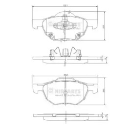 Комплект тормозных колодок NIPPARTS J3604064