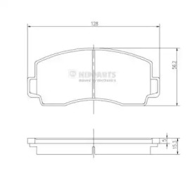 Комплект тормозных колодок NIPPARTS J3605002