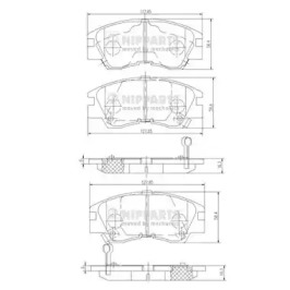 Комплект тормозных колодок NIPPARTS J3605027