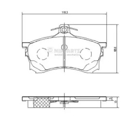 Комплект тормозных колодок NIPPARTS J3605037