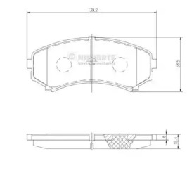 Комплект тормозных колодок NIPPARTS J3605039