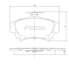 Комплект тормозных колодок NIPPARTS J3605042