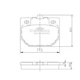 Комплект тормозных колодок NIPPARTS J3606000