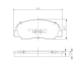 Комплект тормозных колодок NIPPARTS J3606001