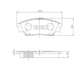 Комплект тормозных колодок NIPPARTS J3607004