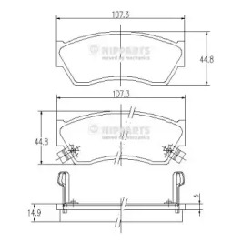 Комплект тормозных колодок NIPPARTS J3608005