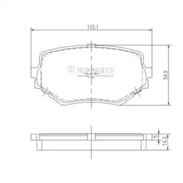 Комплект тормозных колодок NIPPARTS J3608017