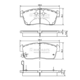 Комплект тормозных колодок NIPPARTS J3608021