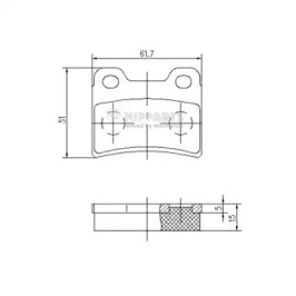 Комплект тормозных колодок NIPPARTS J3610303