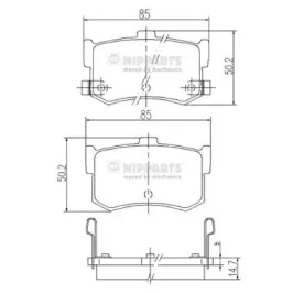 Комплект тормозных колодок NIPPARTS J3610502