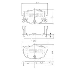 Комплект тормозных колодок NIPPARTS J3610505