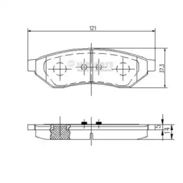 Комплект тормозных колодок NIPPARTS J3610902