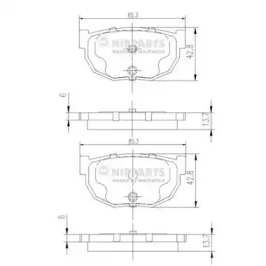 Комплект тормозных колодок NIPPARTS J3611021