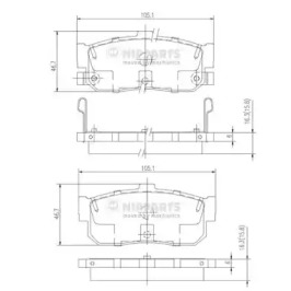 Комплект тормозных колодок NIPPARTS J3611034