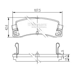 Комплект тормозных колодок NIPPARTS J3612008